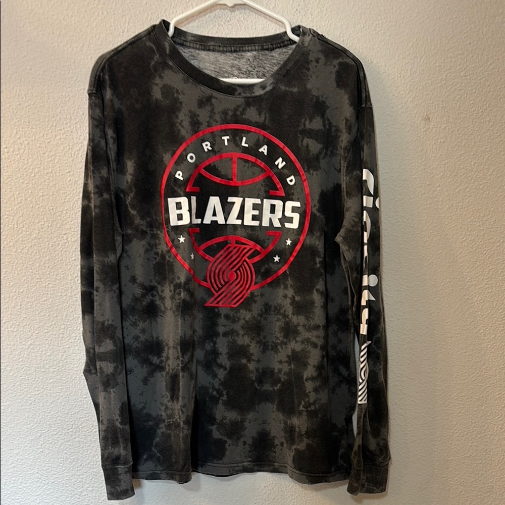 Portland Blazers Tie-Dye Long Sleeve Shirt size large